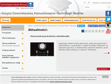 Tablet Screenshot of dziennikarstwo.dsw.edu.pl